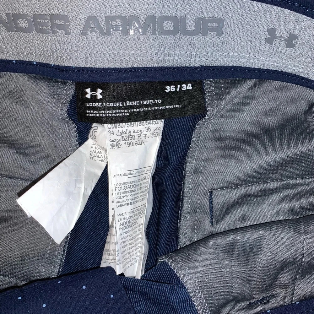 Mens Navy Blue Polka Dot under armour Pants